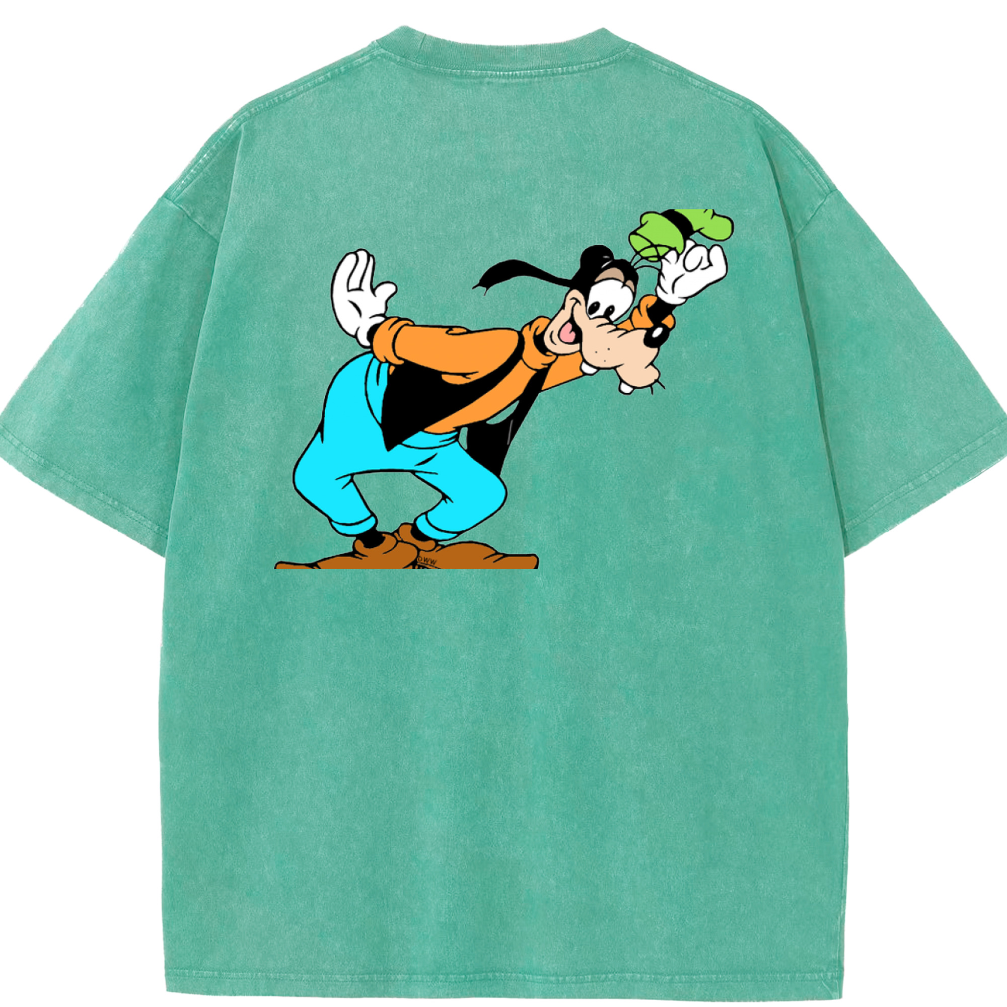 （画像用） ミッキーマウス Mickey Mouse 綿100% ヴィンテージ風 半袖Tシャツ（背面プリント）